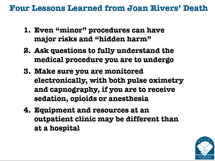 Four Lessons Learned from Joan Rivers Death